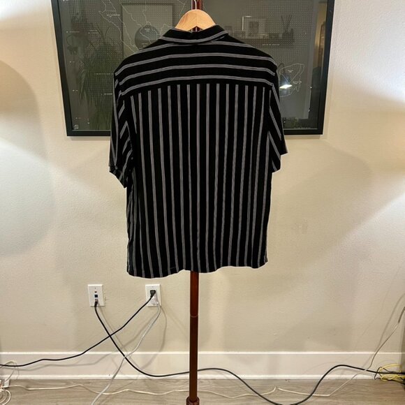 All Saints - Folsom Short Sleeve Shirt (#MS076M) - Black - Picture 2 of 7